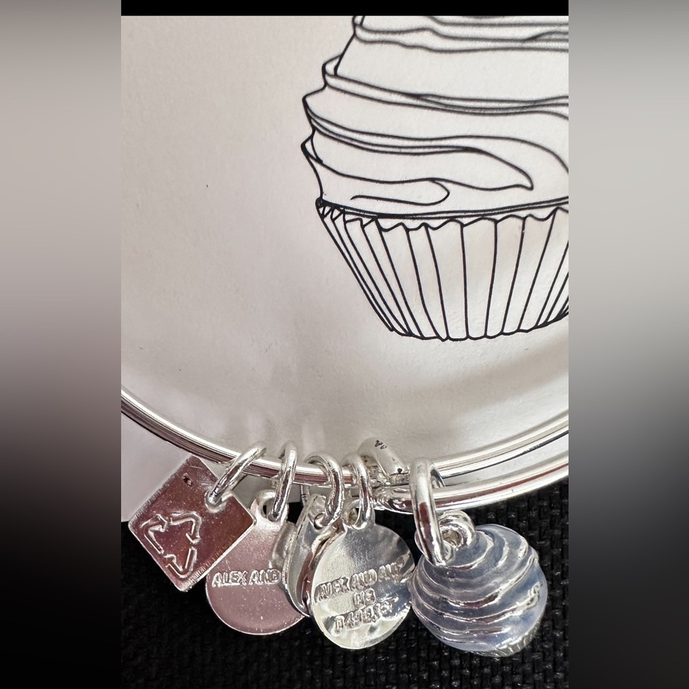 Alex and Ani 🧁 Purple & Silver Cupcake bangle - Picture 3 of 3